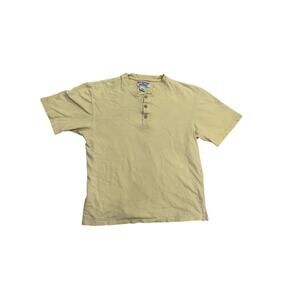 Boca Classics Yellow Button Down Henley Polo Shirt - Size M